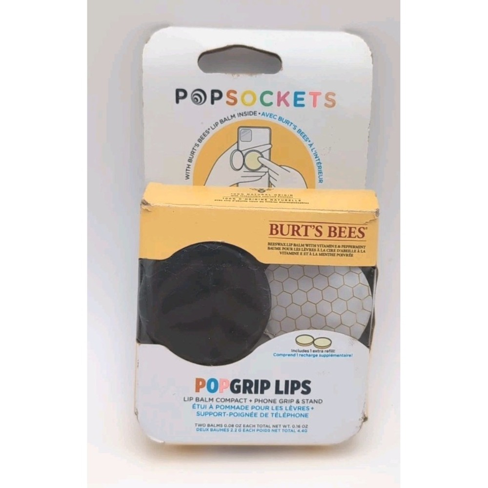 PopSockets Lip Balm Phone Grip Expanding Kickstand PopLips Burt's Bees No Refill